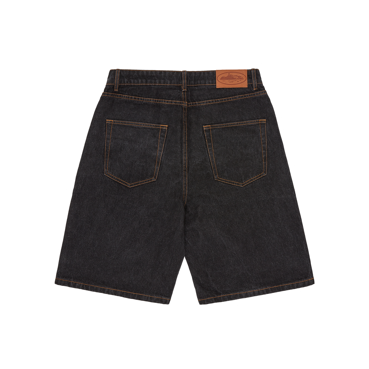 ISLAND BAGGY DENIM SHORT [WASHED BLACK]