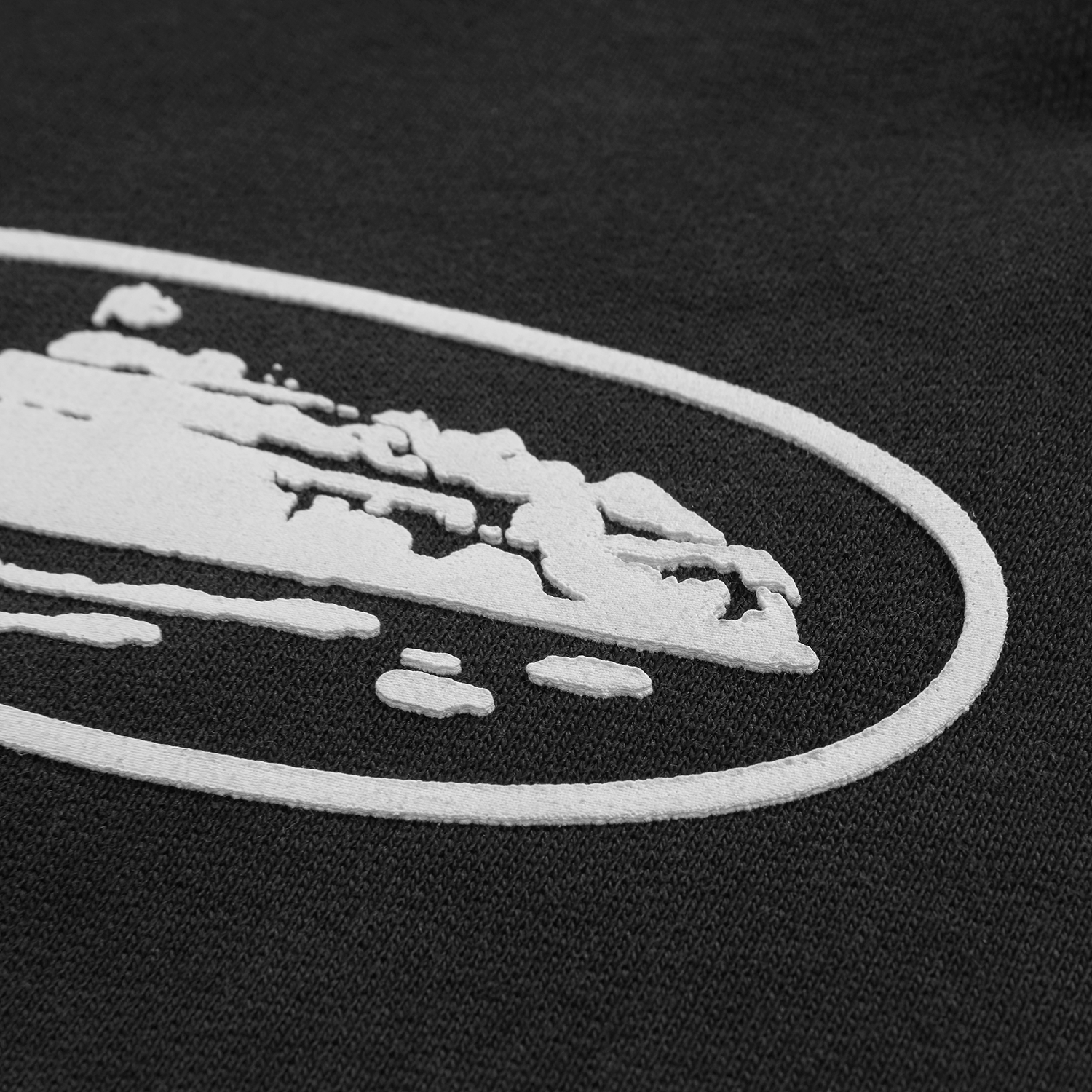 ISLAND PUFF PRINT SWEATSHORT [BLACK]