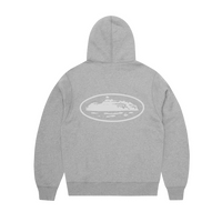 ISLAND PUFF PRINT ZIP HOODIE [HEATHER GREY]