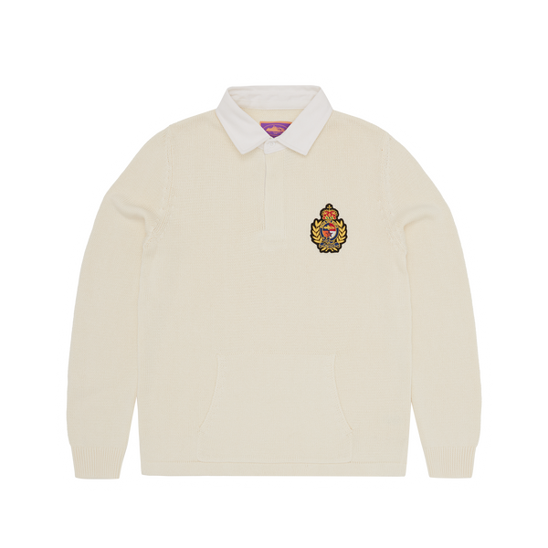 ROYALE CREST KNIT RUGBY SHIRT [CREAM]