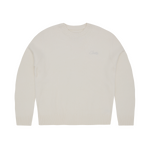 CROCHET APPLIQUE KNIT CREW [OFF WHITE]