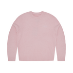 CROCHET APPLIQUE KNIT CREW [PINK]