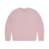 CROCHET APPLIQUE KNIT CREW [PINK]