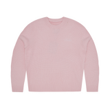 CROCHET APPLIQUE KNIT CREW [PINK]