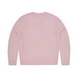 CROCHET APPLIQUE KNIT CREW [PINK]