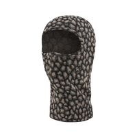 LEOPARD JACQUARD KNIT BALACLAVA [BLACK]