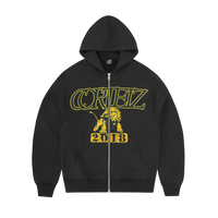 LION VARSITY ZIP HOODIE [BLACK]