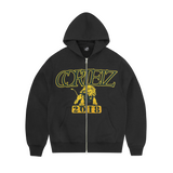 LION VARSITY ZIP HOODIE [BLACK]