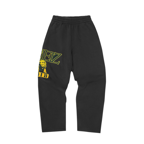 LION VARSITY OPEN HEM PANT [BLACK]