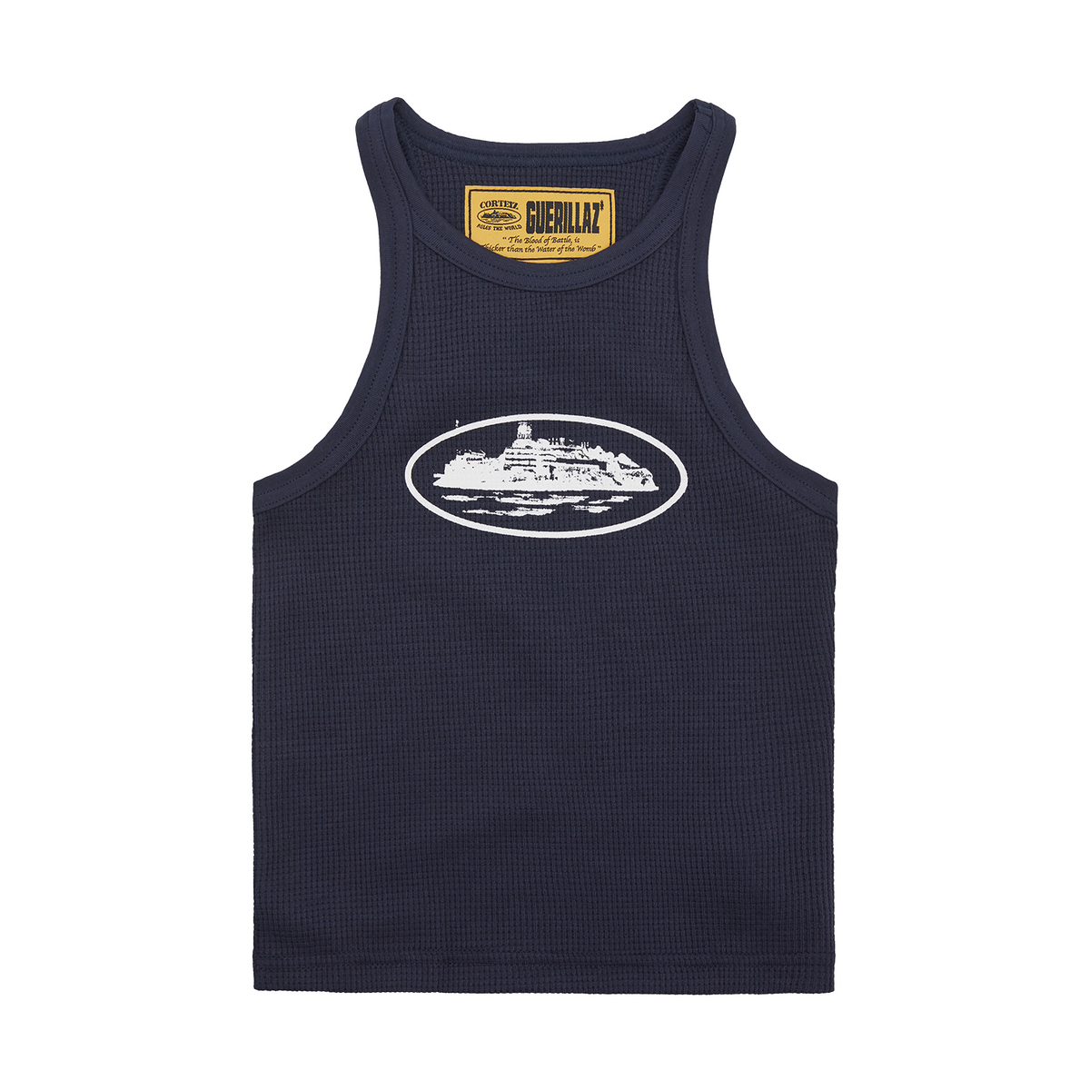 WOMENS GUERILLAZ* TANK TOP [NAVY & WHITE] – CRTZRTW