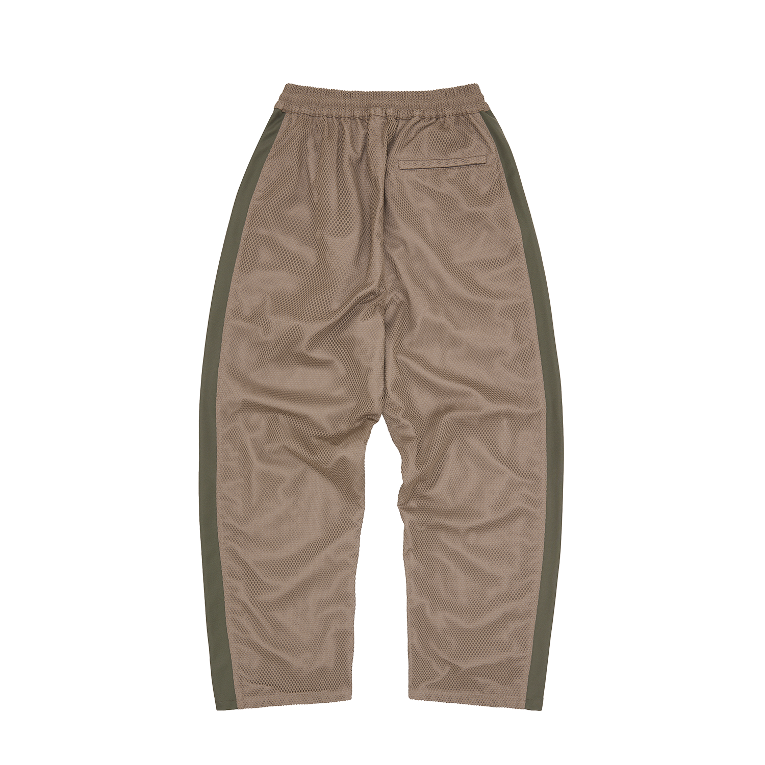 MESH PANEL TRICOT TRACK PANT [TAN / OLIVE]