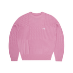 PANELED MULTI KNIT SWEATER [PINK]