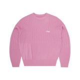 PANELED MULTI KNIT SWEATER [PINK]