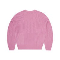 PANELED MULTI KNIT SWEATER [PINK]