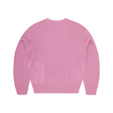 PANELED MULTI KNIT SWEATER [PINK]