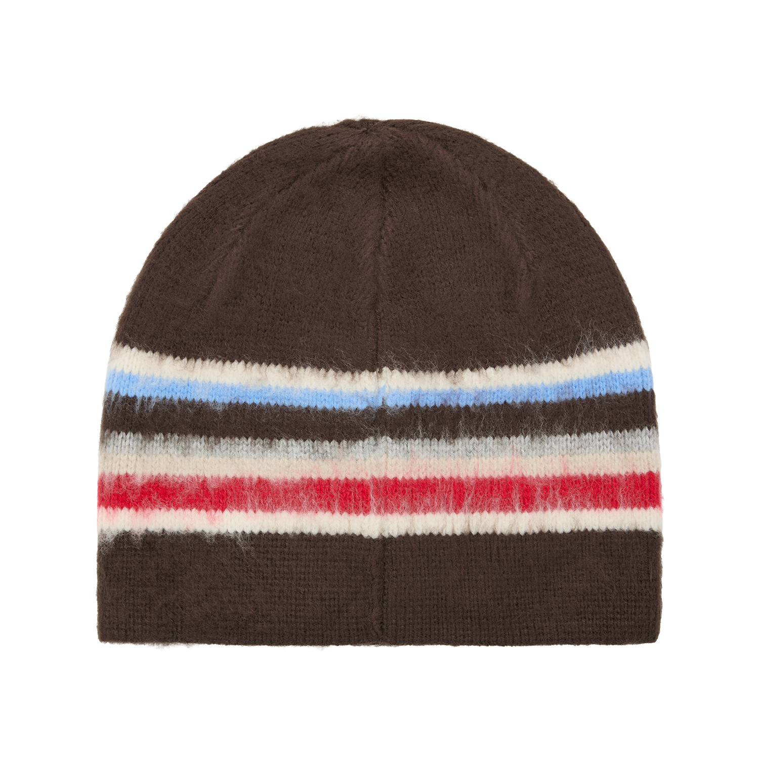 MULTI STRIPE KNIT BEANIE [BROWN]