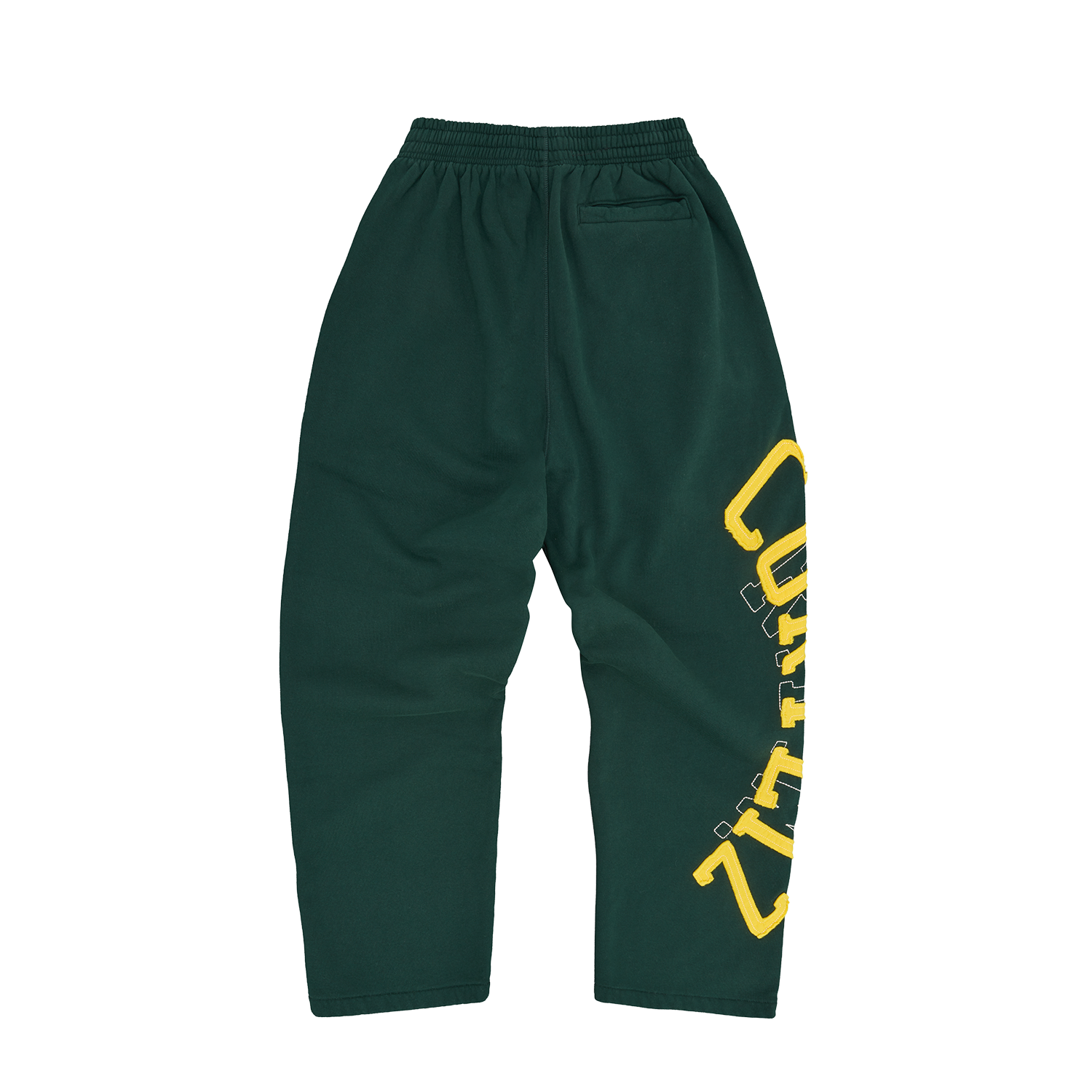LUNDUN STITCH OPEN HEM SWEATPANT [FOREST / YELLOW]