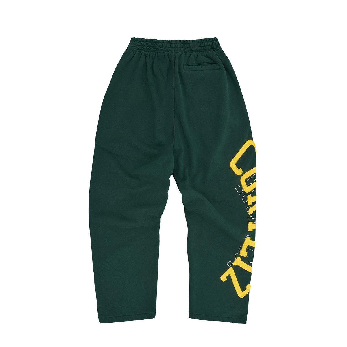 LUNDUN STITCH OPEN HEM SWEATPANT [FOREST / YELLOW]