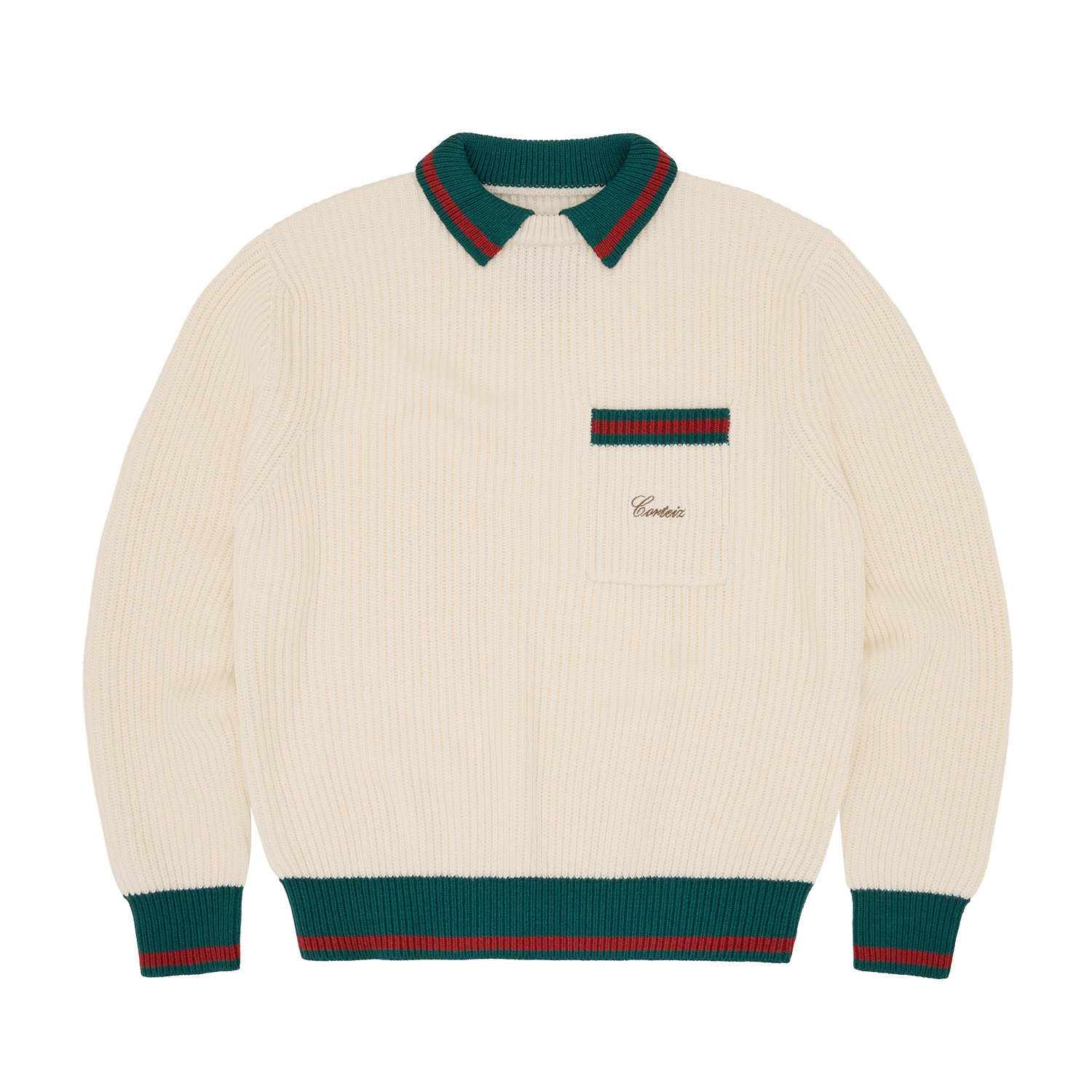 GIANNI KNIT POLO SWEATER [CREAM]