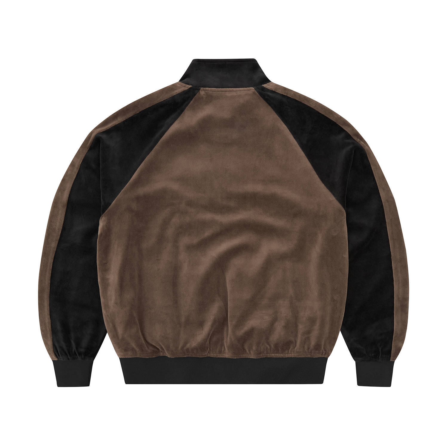 PISTA VELOUR TRACK JACKET [BLACK/BROWN]