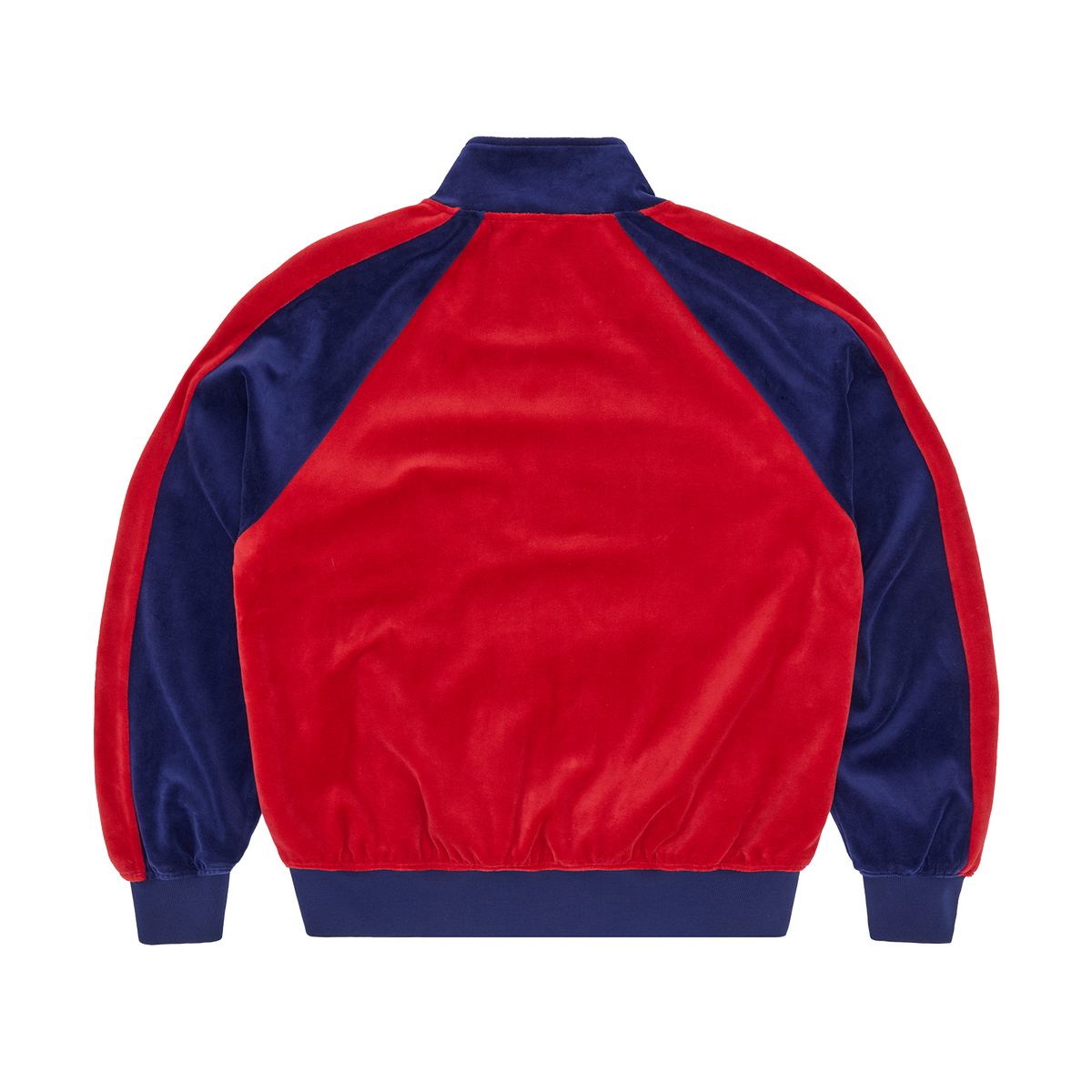 PISTA VELOUR TRACK JACKET [NAVY/RED]