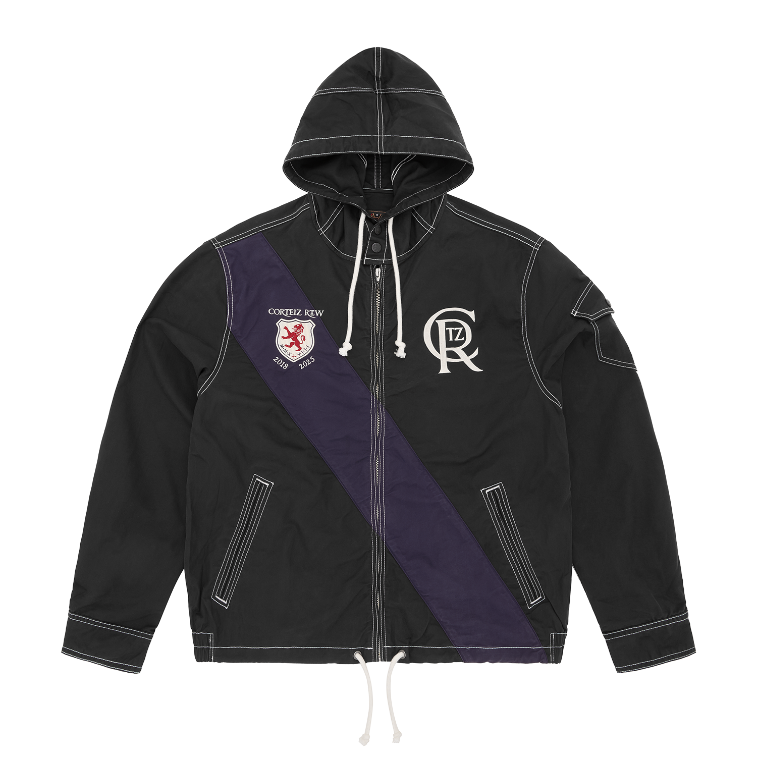 SHIELD CREST TWILL JACKET [BLACK]