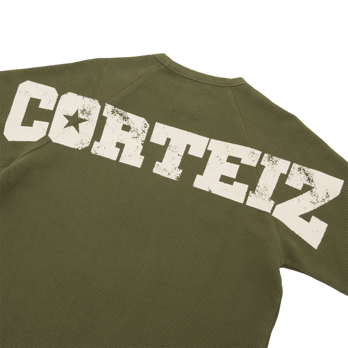 STAR RAGLAN WAFFLE THERMAL [OLIVE]