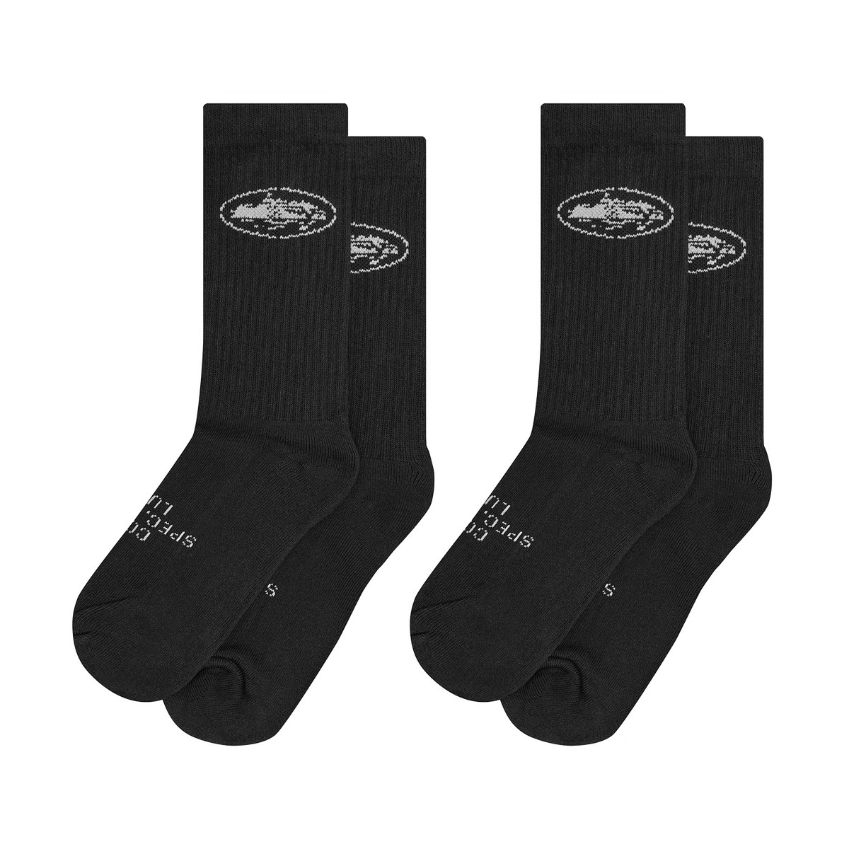 STENCIL ISLAND SOCKS [2 PACK] [BLACK]