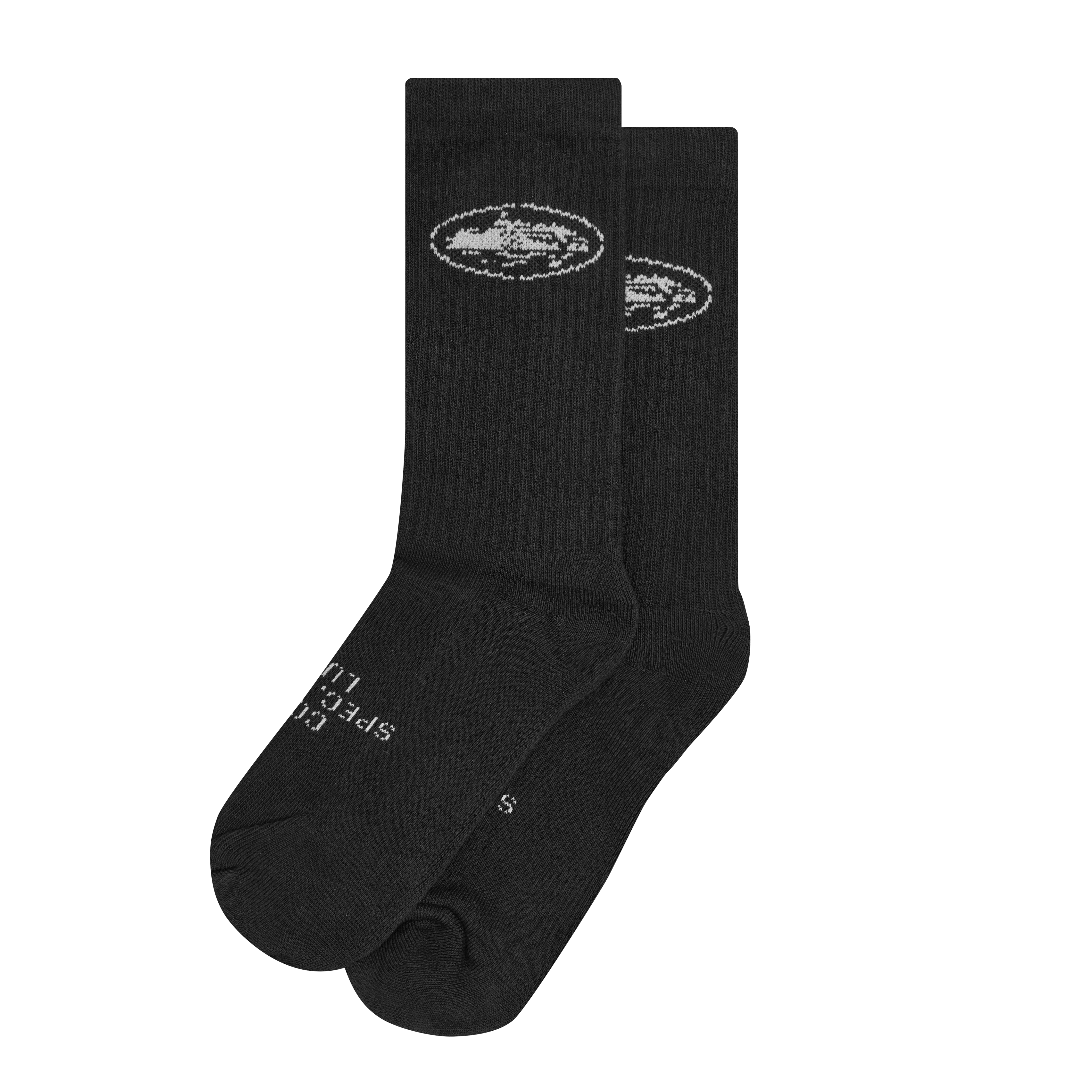 STENCIL ISLAND SOCKS [2 PACK] [BLACK]
