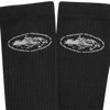STENCIL ISLAND SOCKS [2 PACK] [BLACK]