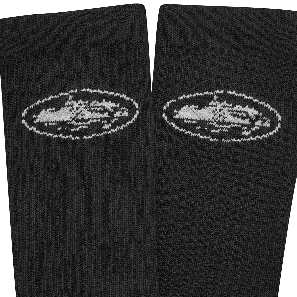 STENCIL ISLAND SOCKS [2 PACK] [BLACK]