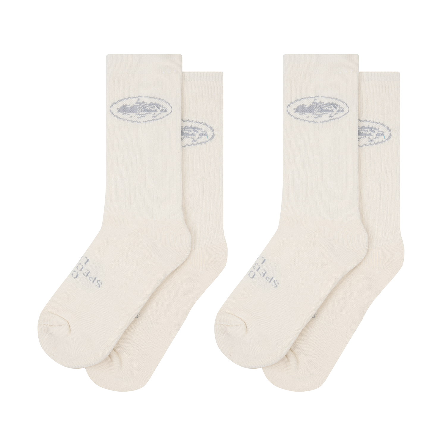 STENCIL ISLAND SOCKS [2 PACK] [CREAM]
