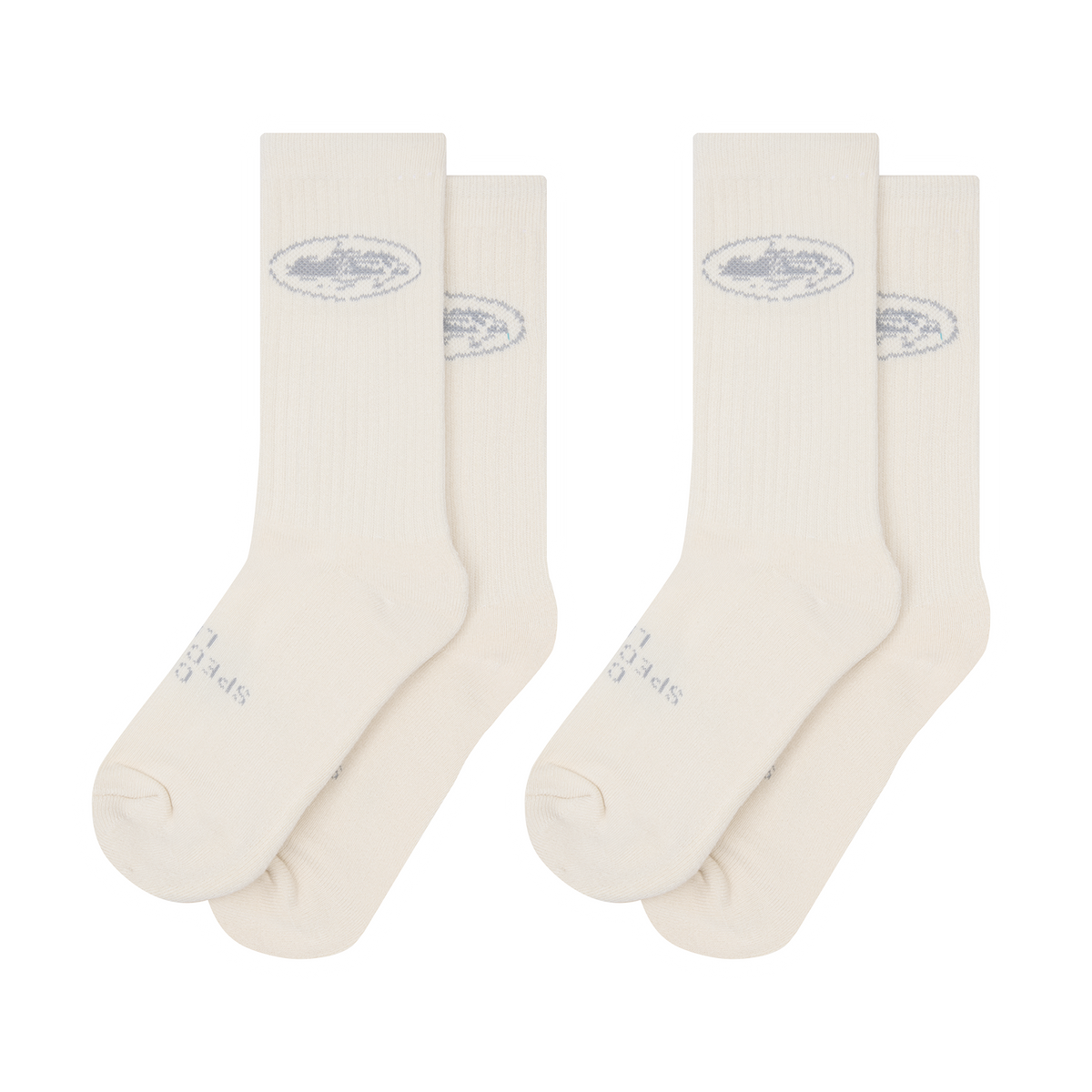 STENCIL ISLAND SOCKS [2 PACK] [CREAM]