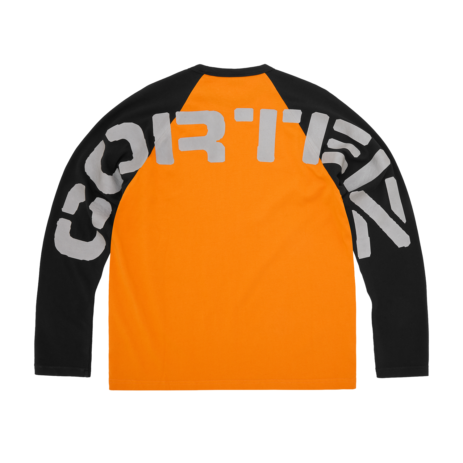 STENCIL RAGLAN LS [ORANGE/BLACK]