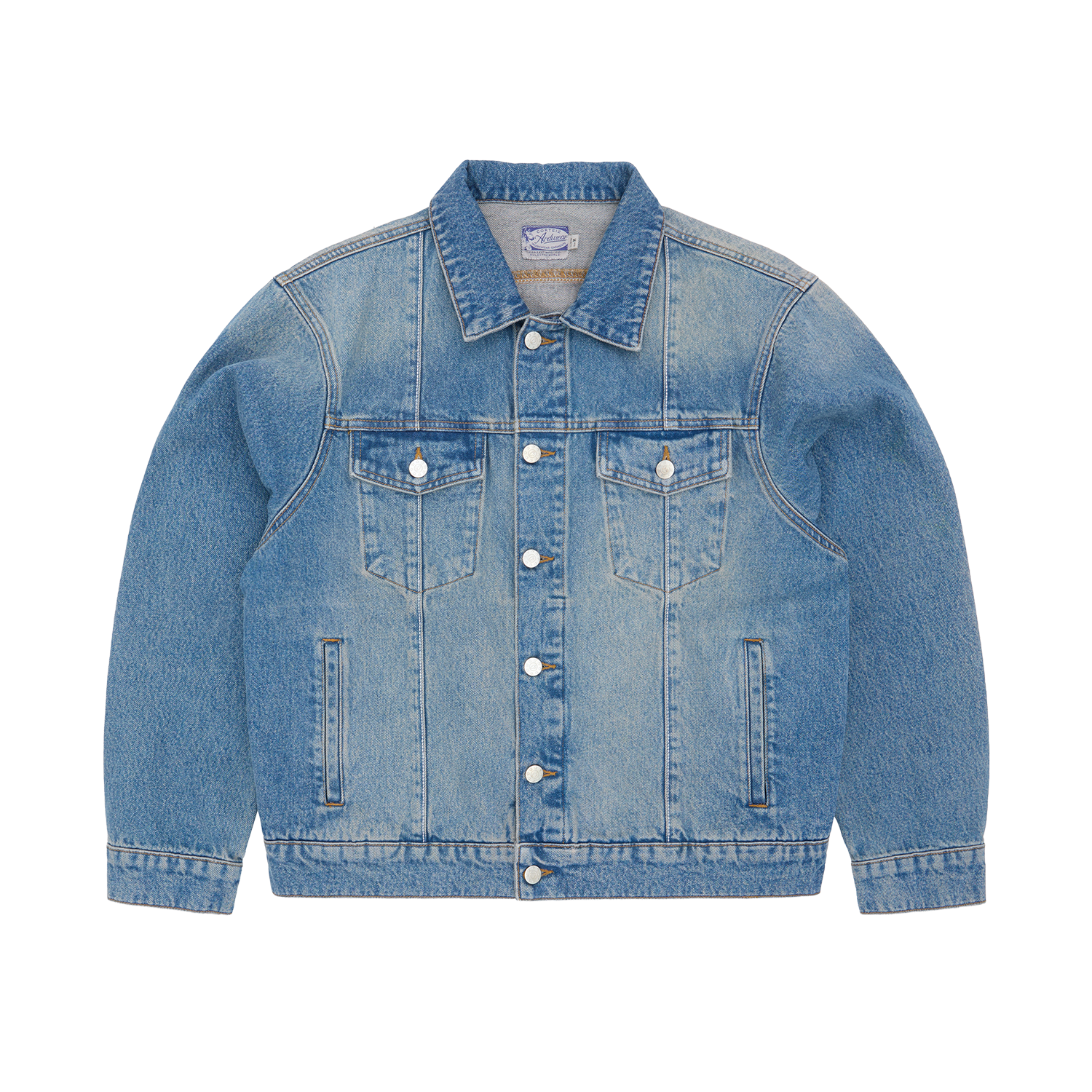 STITCH DOWN DENIM JACKET [FADED INDIGO]