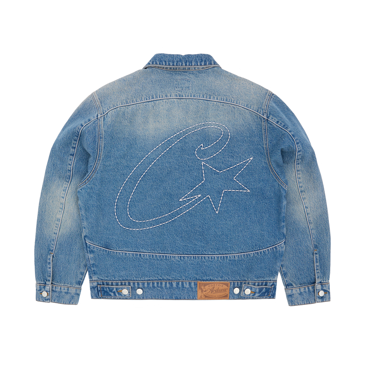 STITCH DOWN DENIM JACKET [FADED INDIGO]