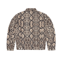 SNAKESKIN DENIM WORKWEAR  JACKET [BLACK/BEIGE]