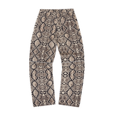 SNAKESKIN DENIM WORKWEAR PANT [BLACK/BEIGE]