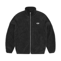 TWO TONE SHERPA FLEECE JACKET [BLACK / GREY]