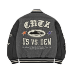 US VS DEM VARSITY JACKET [GREY]