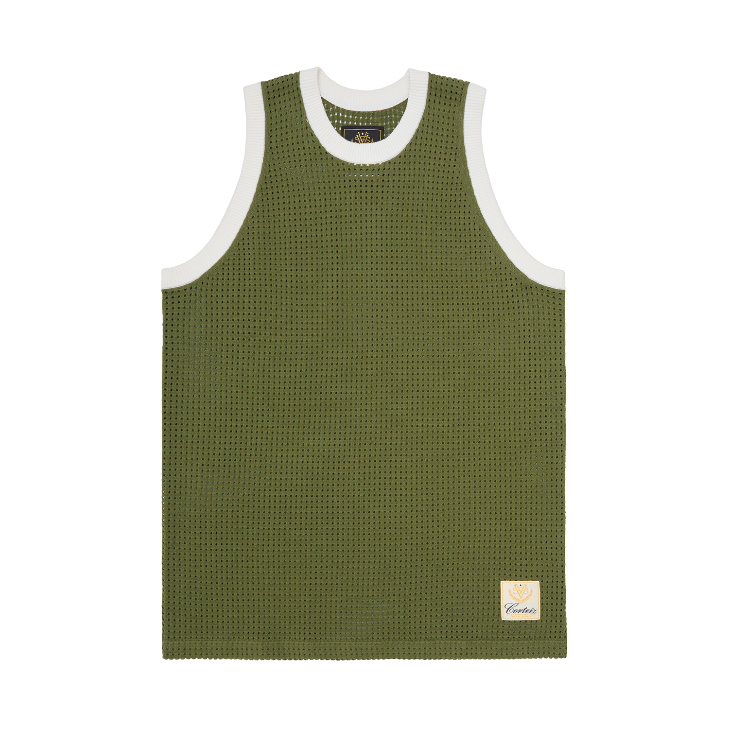 VICE MESH KNIT VEST [OLIVE]