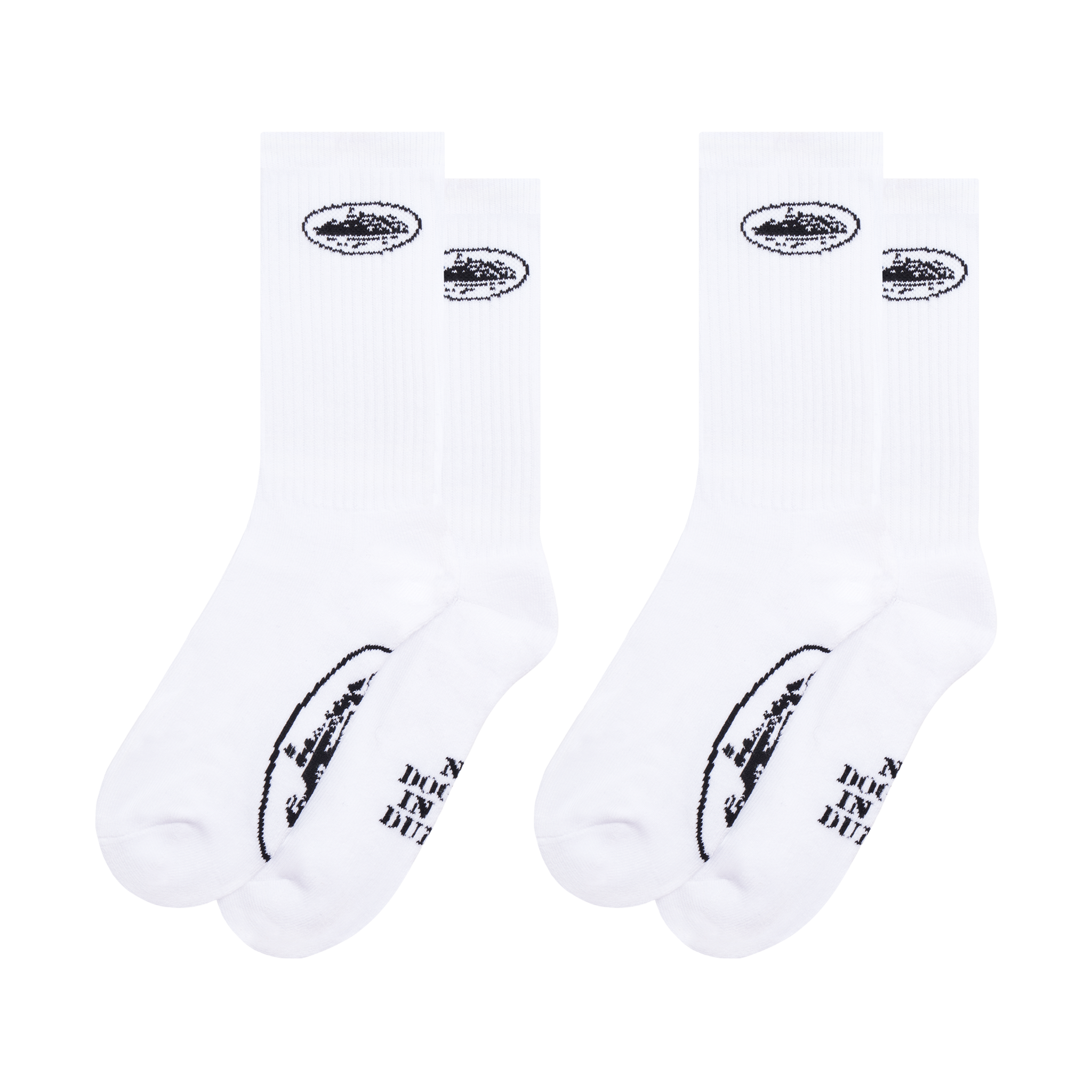 WHITE ALCATRAZ SOCKS [2 PACK]