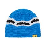 BIG CROCHET BEANIE [BLUE, WHITE & BLACK]