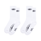 WHITE ALCATRAZ SOCKS [2 PACK]