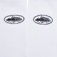 WHITE ALCATRAZ SOCKS [2 PACK]