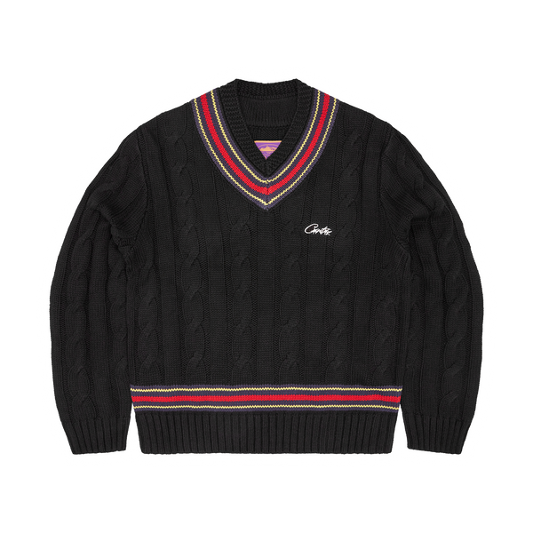 WIMBLEDON KNIT SWEATER [BLACK]